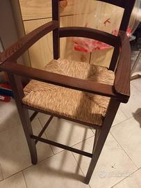 Seggiolone bimbi in legno stile vintage