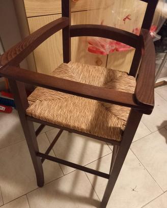 Seggiolone bimbi in legno stile vintage