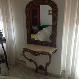 mensola con specchiera