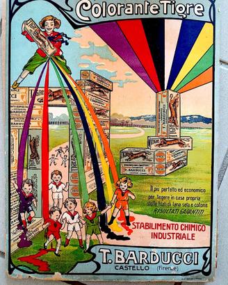 TIGRE targa tabella pubblicitaria ORIGINALE 1910
