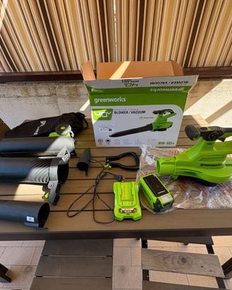 Soffiatore / aspiratore Greenworks 40v