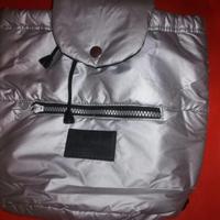 Borsetta zainetto Superga poliestere argento nuovo