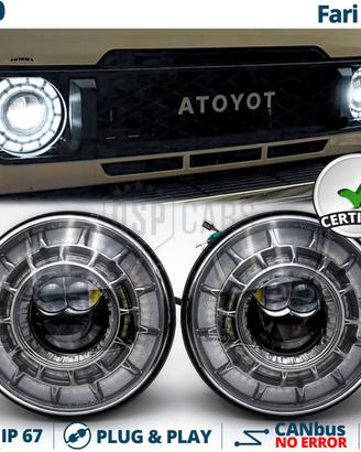 Fari LED per Land Cruiser J70 OMOLOGATI Angel Eyes