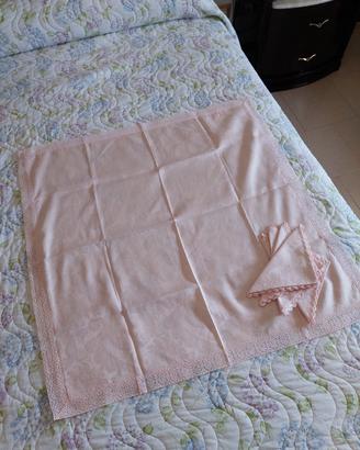 Tovaglia da the in raso rosa