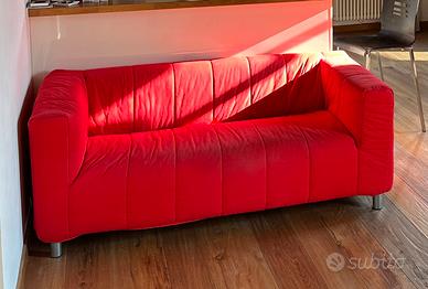 Divano klippan rosso due posti larghi