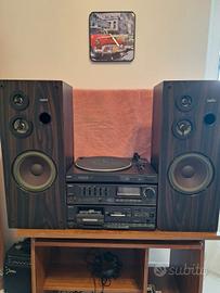 Impianto Stereo Vintage SANYO Completo