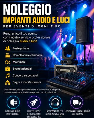 Attrezzatura audio e luci