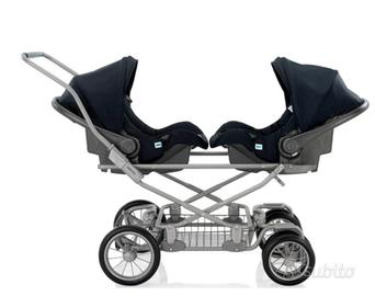 Passeggino gemellare domino twin blu Inglesina