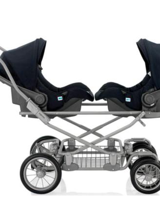 Passeggino gemellare domino twin blu Inglesina