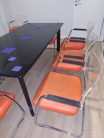 set di 6 sedie schienale trasparente marca Sesta 