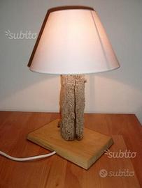Lampada da tavolo - artigianato - radice legno