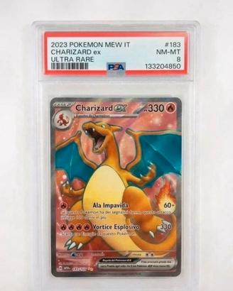 Pokemon 151 Charizard ITA PSA 8 Carta Gradadata