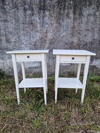 Comodino Ikea Hemnes bianco coppia