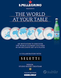 Set  Piatti  Sanpellegrino / Seletti 🔝NUOVO