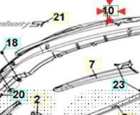 Fianco DX SYM SYMPHONY ST 50 / 125 / 200 grigio