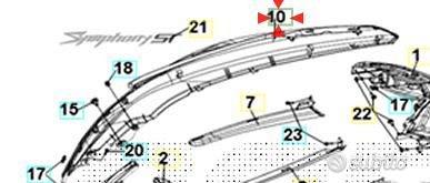 Fianco DX SYM SYMPHONY ST 50 / 125 / 200 grigio