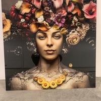 Kare Design quadro in lastra si vetro Flower Art L