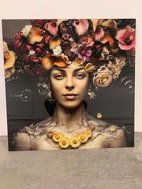 Kare Design quadro in lastra si vetro Flower Art L