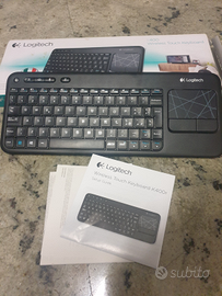 Tastiera touch wireless Logitech K400 r, Tv/Pc