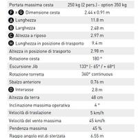 PIATTAFORMA AEREA SEMOVENTE 26 mt