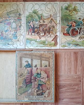 Puzzle vintage triplo da collezione