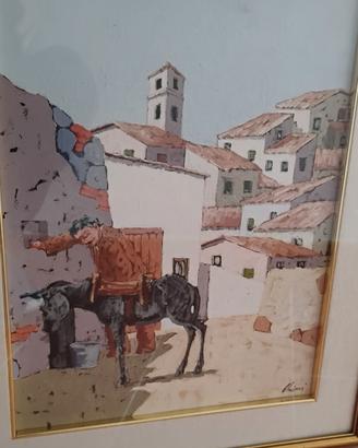 Pittore Sardo, olio su tela, quadri. 