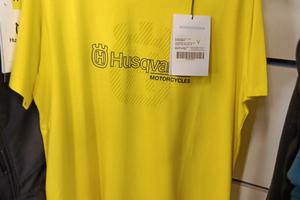 Husqvarna Origin Tee Yellow T-Shirt Taglie: S, M, 