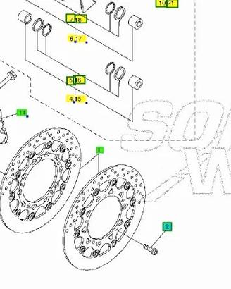 Disco freno anteriore Yamaha R1 08MQ059