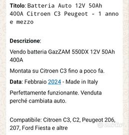 Batteria auto