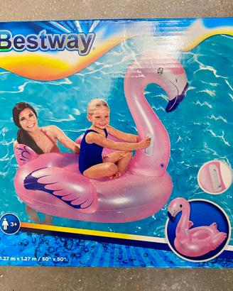 Bestway fenicottero rosa gonfiabile cavalcabile