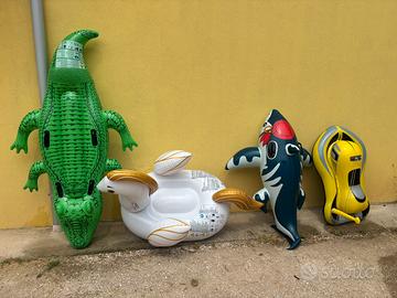 Materassino gonfiabile moto cuore unicorno squalo