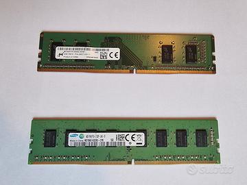 RAM DDR4 2x4GB (Samsung e Micron) per PC