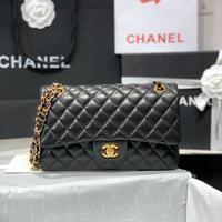 Borsa a mano Chanel Media Flap in pelle di agnello