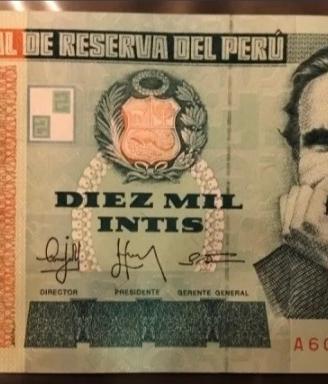 Perù-10000 intis(28/06/1988)