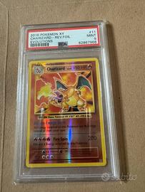 charizard  2016 pokemon xy carte reverse psa 9