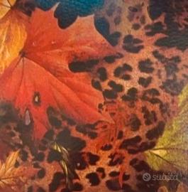 Borsa a mano in vera pelle – Stampa floreale autun