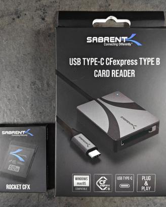 CF Express TYPE B Sabrent 512 GB + Lettore schede