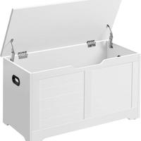 VASAGLE Cassapanca, Panca Portaoggetti, Pouf Organ