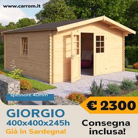 CASETTA DI LEGNO GIORGIO 400x400x245h - 40 mm