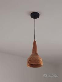 Lampada da soffitto in legno naturale