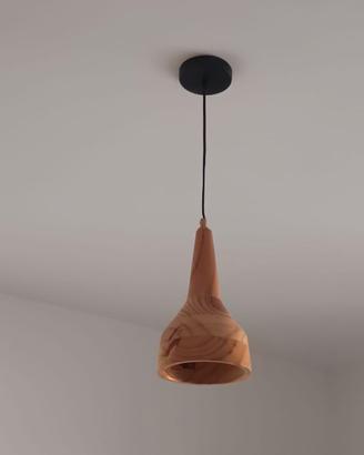 Lampada da soffitto in legno naturale