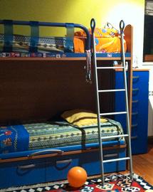 Letto a ponte Moretti Compact con 2 letti singoli