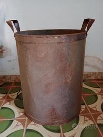 Antico Calderone in ferro zincato 