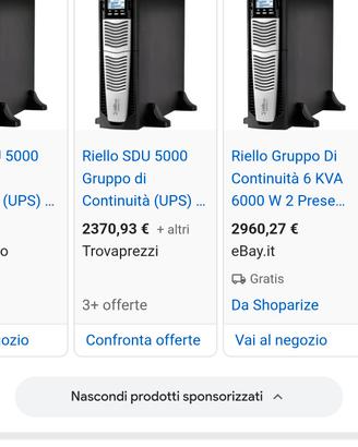 GRUPPO DI CONTINUITÀ UPS RIELLO SENTINEL 5000