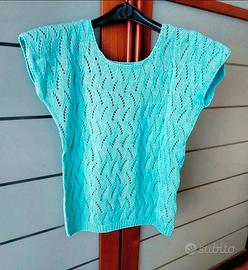 Maglia uncinetto in cotone 100%
