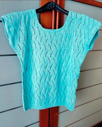 Maglia uncinetto in cotone 100%