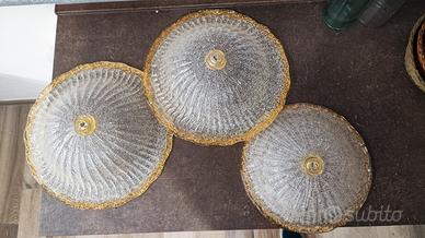 tre plafoniere vetro di Murano 