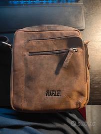 Borsello uomo RIFLE in pelle marrone