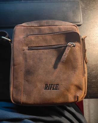 Borsello uomo RIFLE in pelle marrone