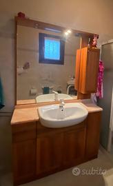 Mobile Legno Bagno Specchio Lavandino
